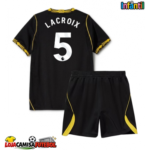 Camisa de Futebol Chelsea Maxence Lacroix #5 Equipamento Secundário Infantil 2026-27 Manga Curta (+ Calças curtas)